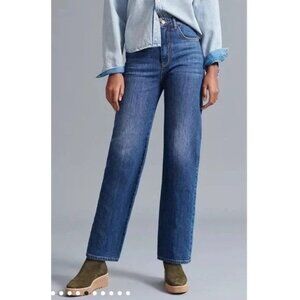 Pilcro The Column High Rise Straight Leg Denim Jeans Dark Wash Women's Size 31